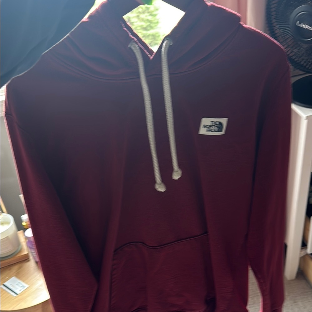 The North Face Red Sweatshirt Hoodie with Logo